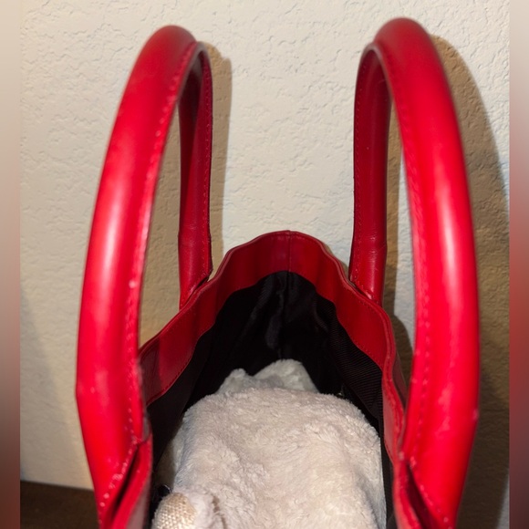 Gucci Red and Brown Monogram Tote Bag - Picture 12 of 16